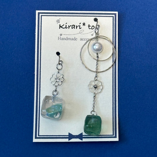 Ice Drop Flower Earrings
