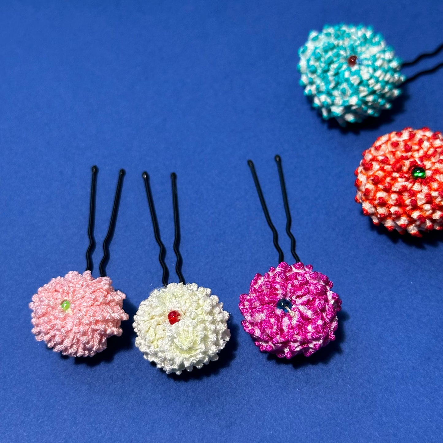 Chrysanthemum Shibori Hair Pin