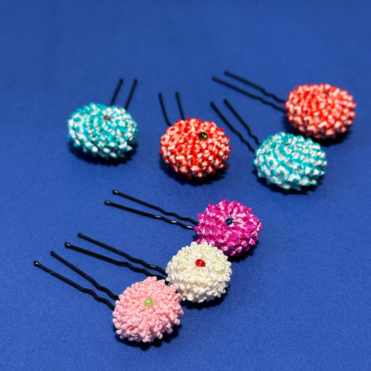 Chrysanthemum Shibori Hair Pin